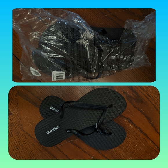 5/$25 old navy size 10 sandels, black, new in package - Picture 3 of 4